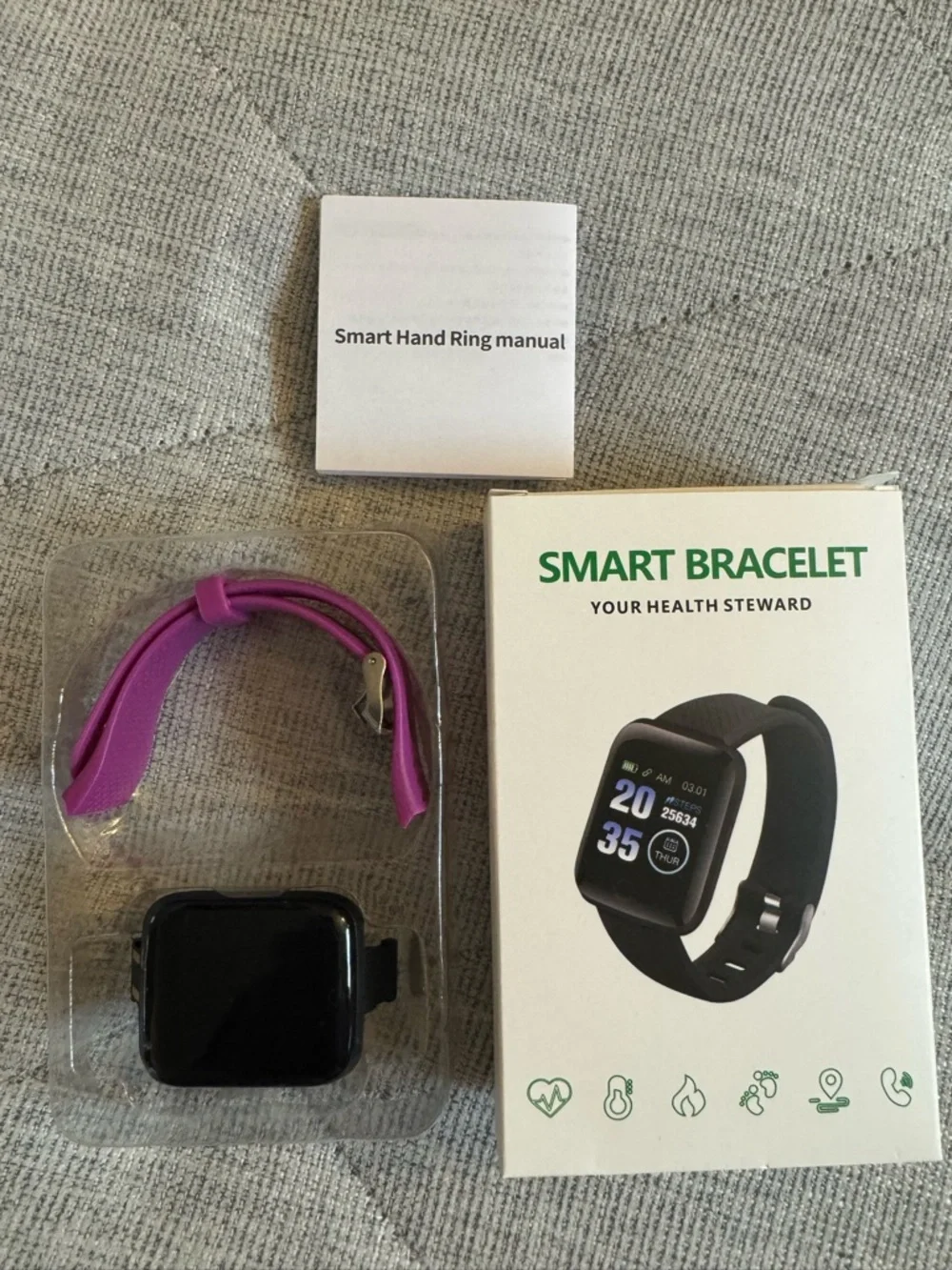 Smart Bracelet Fitness Tracker - Purple